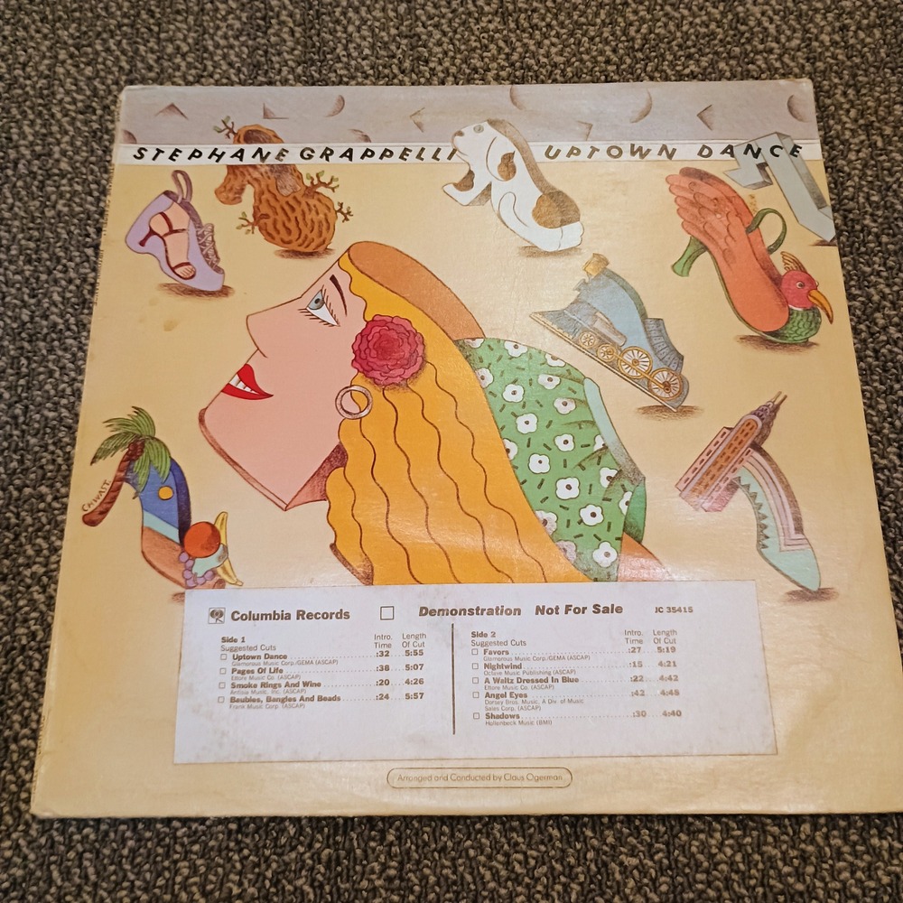Stephane Grappelli Uptown Dance Vinyl LP 1978 Columbia JC 35415 Promo White